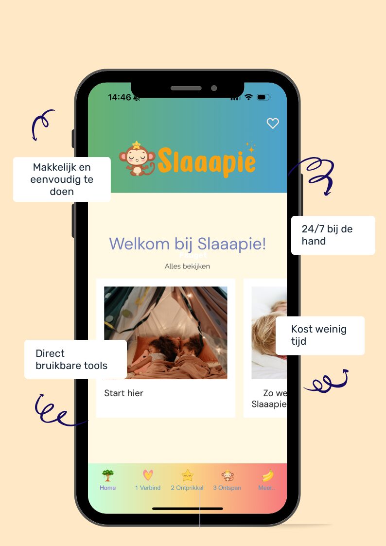 Slaaapie app op mobiel